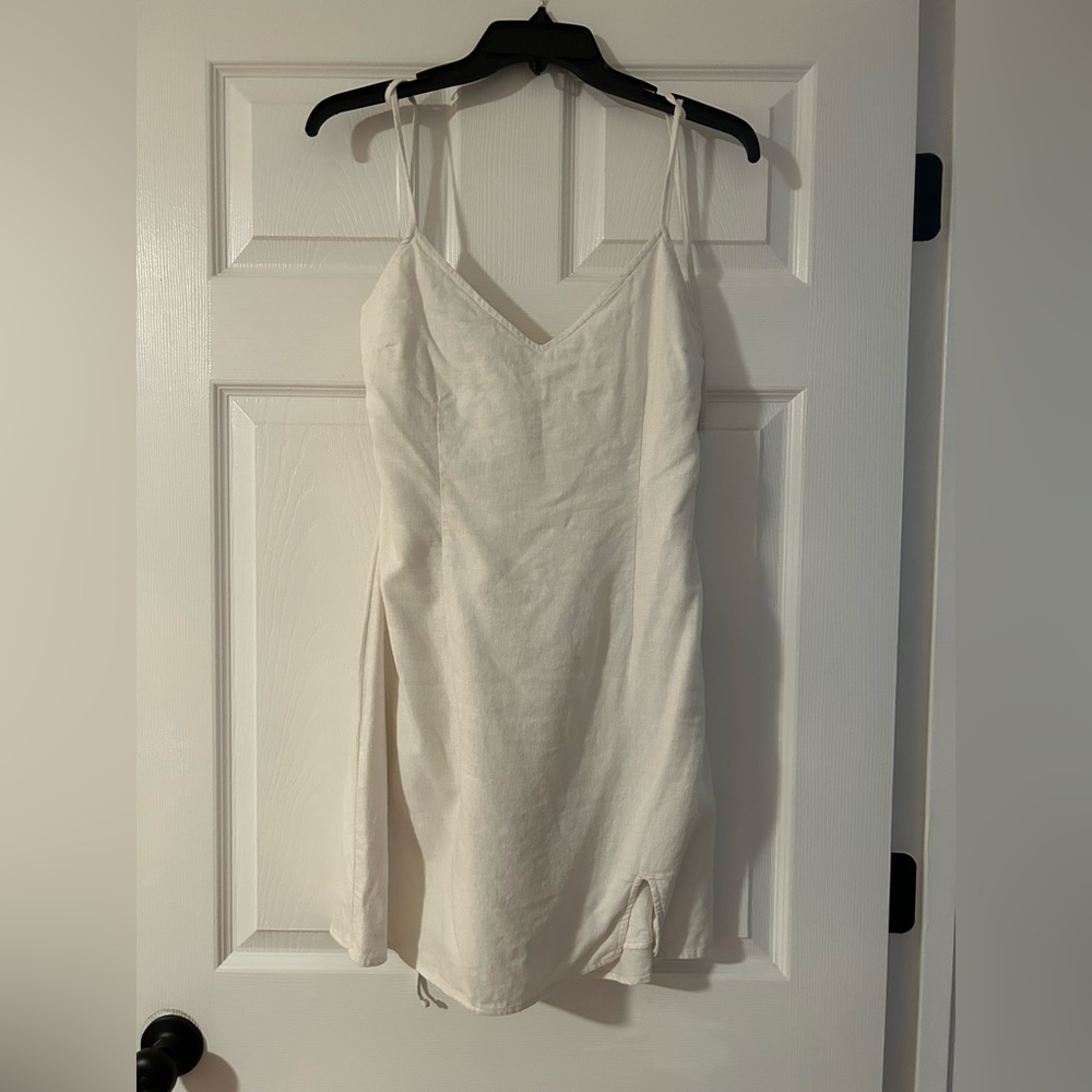 Abercrombie and Fitch White Linen Mini Dress